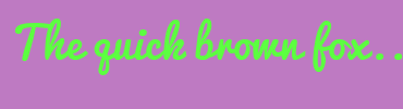 Image with Font Color 5CFF40 and Background Color BE7AC2